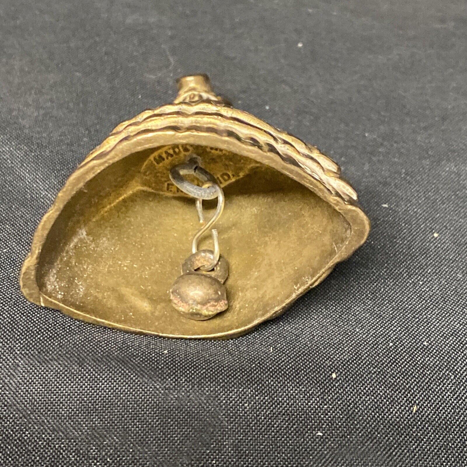 Vintage Brass crinoline lady bell Made In England Rare 1920's Ex cond - (9166)