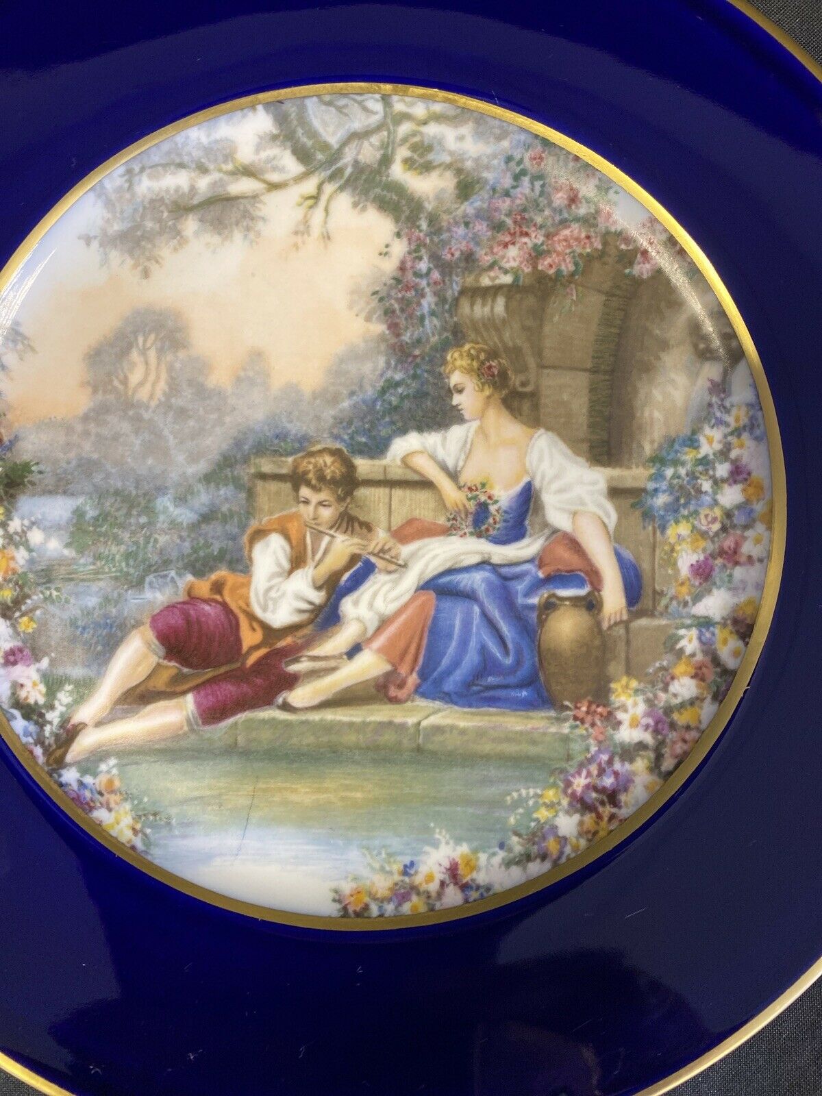 Limoges - Porcelains of Limoges Plate marked J DUCHAMP - 8" - (7135)