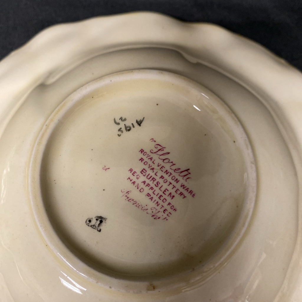 Royal Venton Ware Floretta bowl, hand-painted Floral pottery  - (1728)