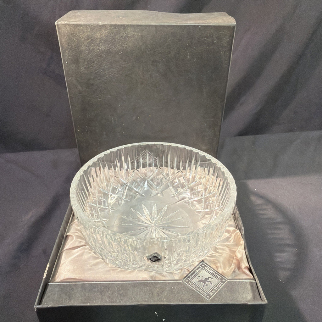 Edinburgh International Imported Hand Cut Crystal large Bowl 21cm D. -  (2092)