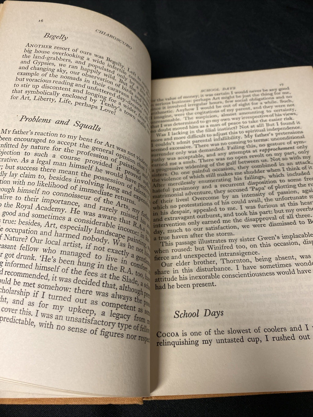Book - Chiaroscuro, Augustus John, Readers Union, 1954, Hardcover (1538)