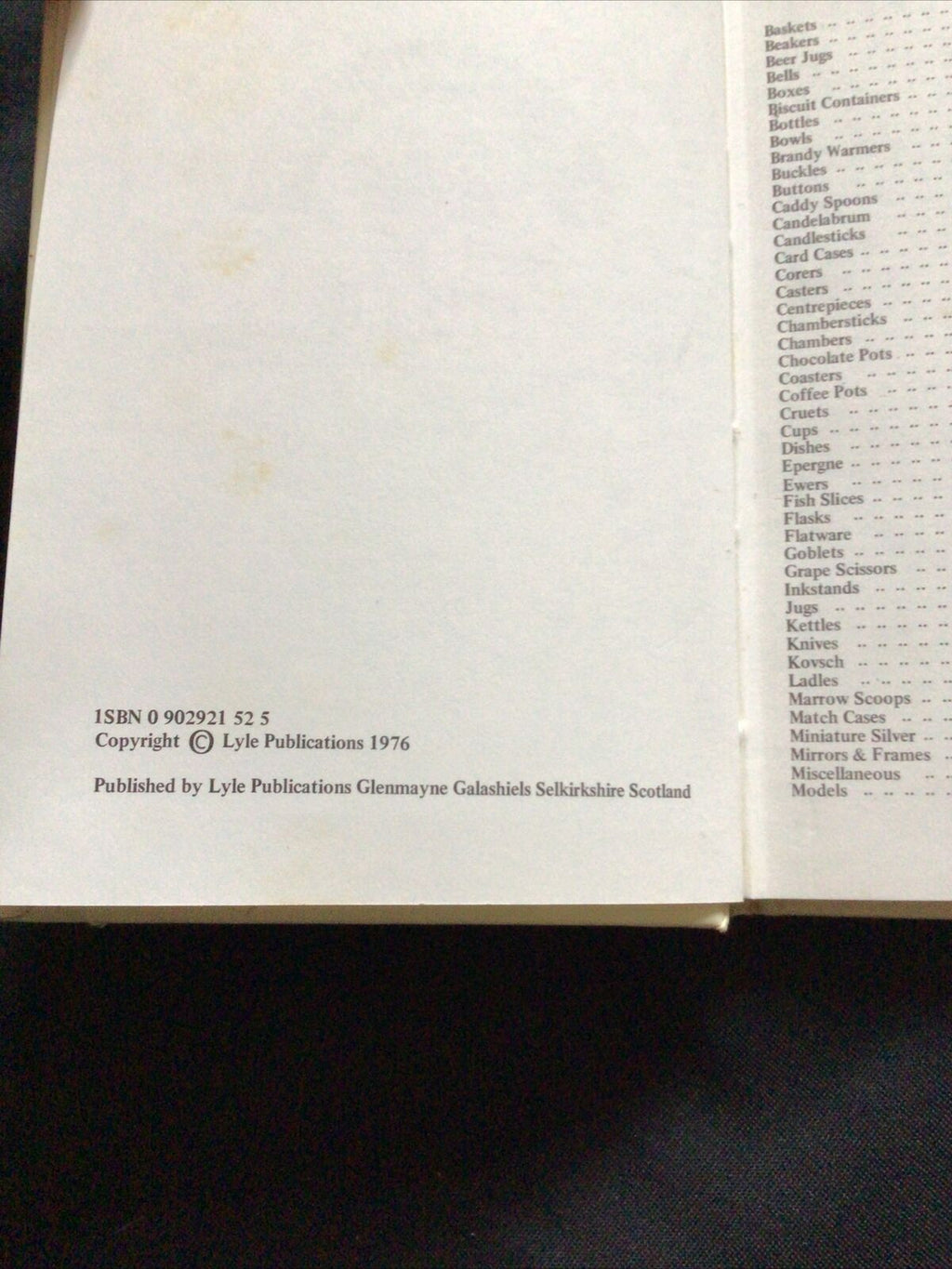 BOOK - Lyle pocket Antiques & Their Values 1976 - SILVER - (8580)