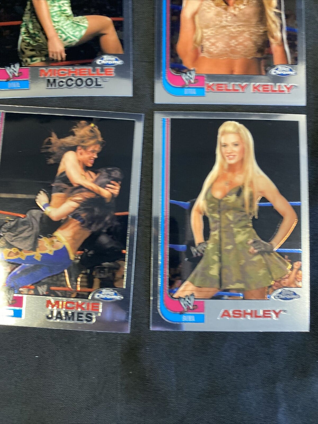 Topps WWE Chrome 2008 MINT Opened to Identify 4 x Diva + 1 Checklist Card (6658