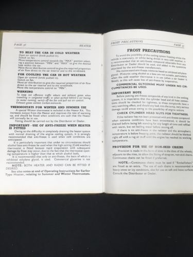 The Rootes Hillman Minx Mark IV Owner's Handbook 1951 ORIGINAL - (2863)