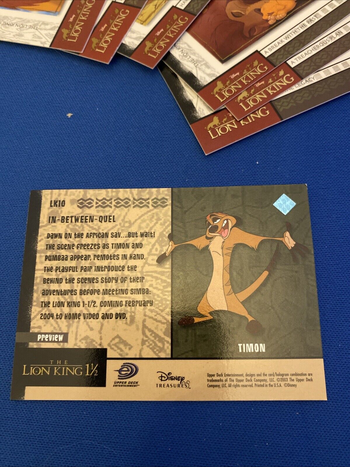 Upper Deck 2003 Disney Treasures Lion King x7 out of 10 Trading Cards (5765