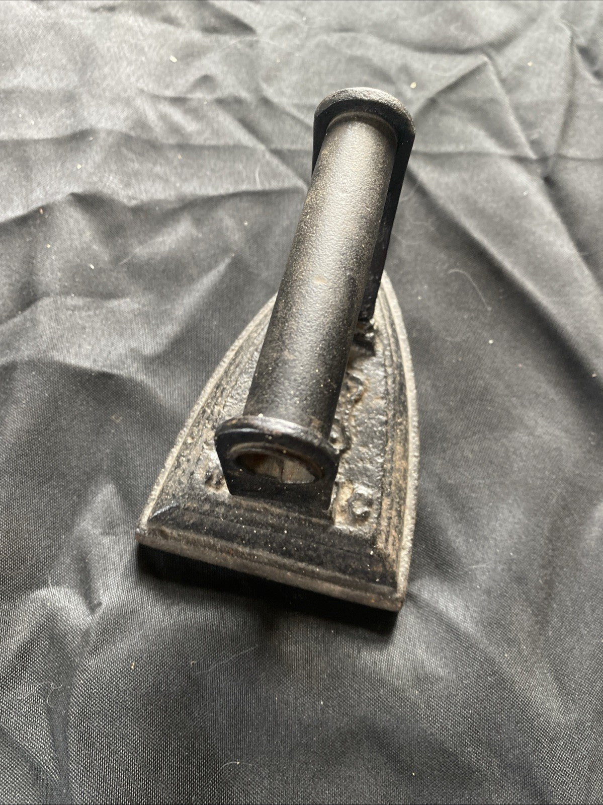 Antique Cast Iron Flat Clothes Iron by Lyng No 4 Nice Example Doorstop - (1187)