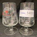 2X San Miguel Footed pint Glass Drinks Home Bar Pub Party (1460)