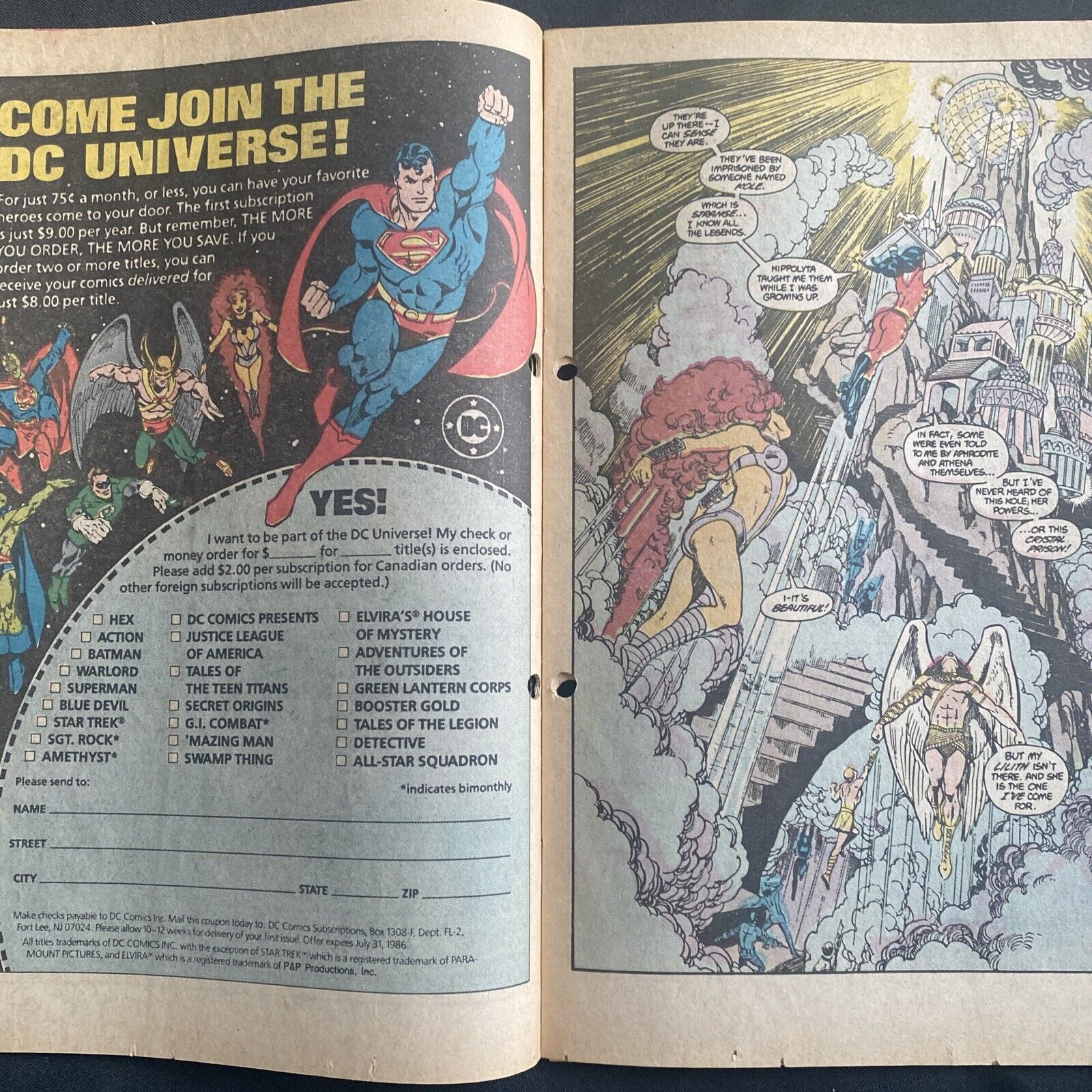 COMIC - DC Comics Tales of TEEN TITANS - Aug 1986 - KOLE - (8812)
