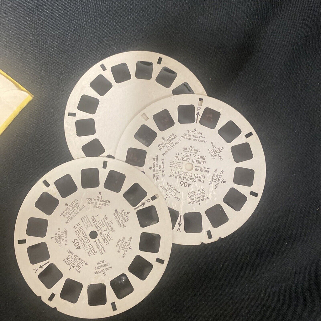 View Master Pictures 3 Reels The Coronation of Queen Elizabeth II - (9019)