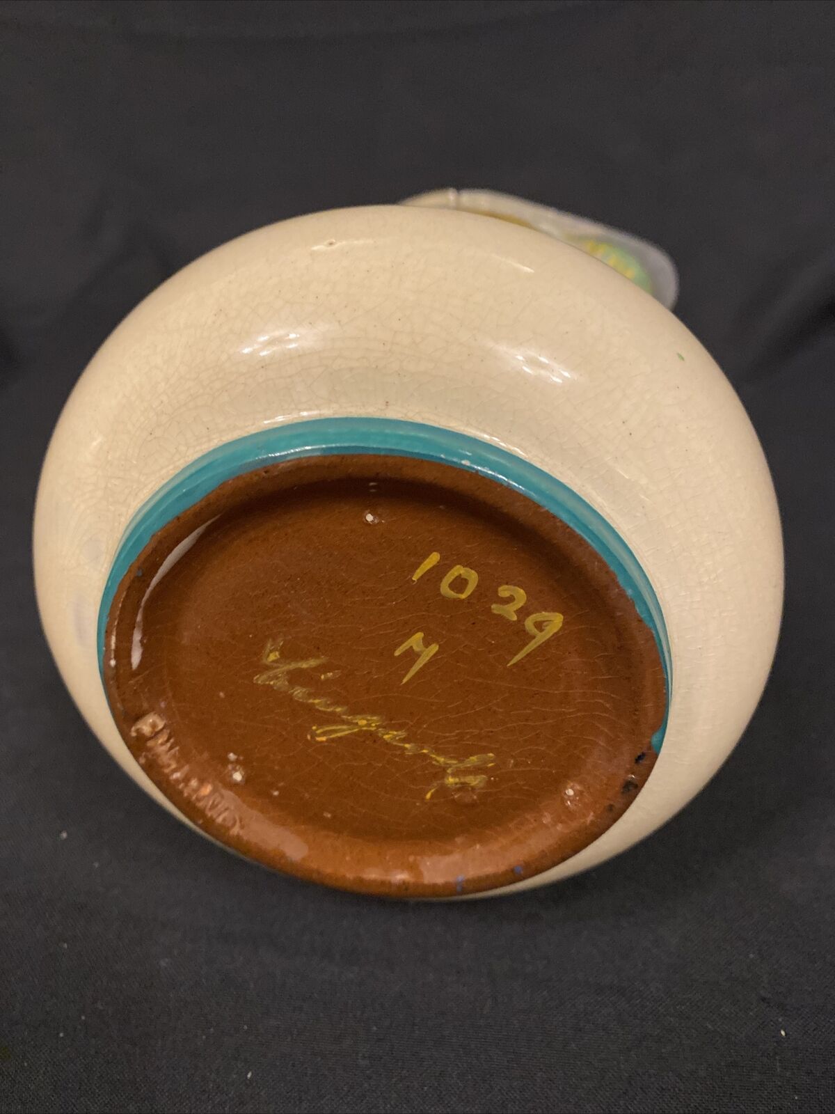 Vintage Hanley & Sons Pottery jug 1930's with weighted Aluminium lid - (8470)