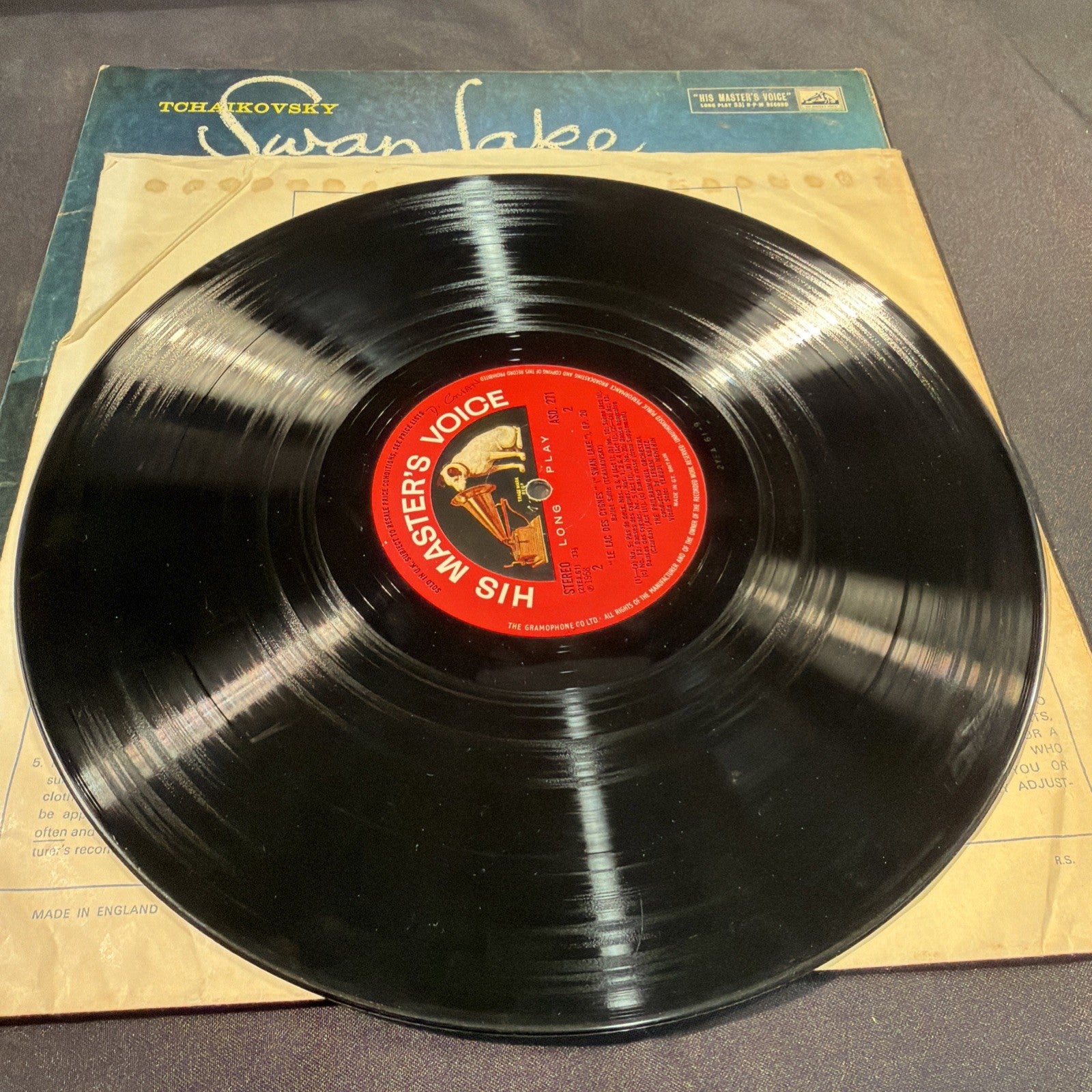 VINYL RECORD - Tchaikovsky Swan Lake Efrem Kurtz / Yehudi Menuhin 1958 - (1434)