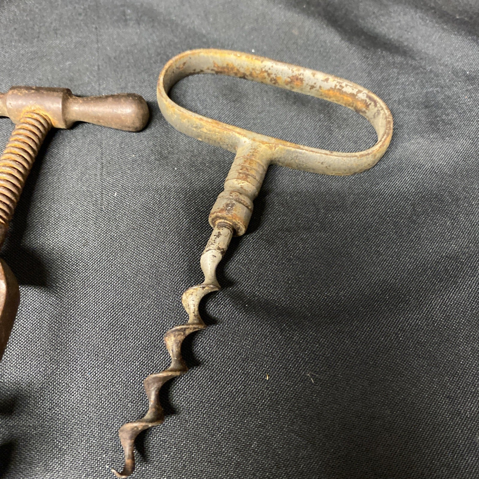 Antique Corkscrew bottle opener possibly German + one other - (1417)