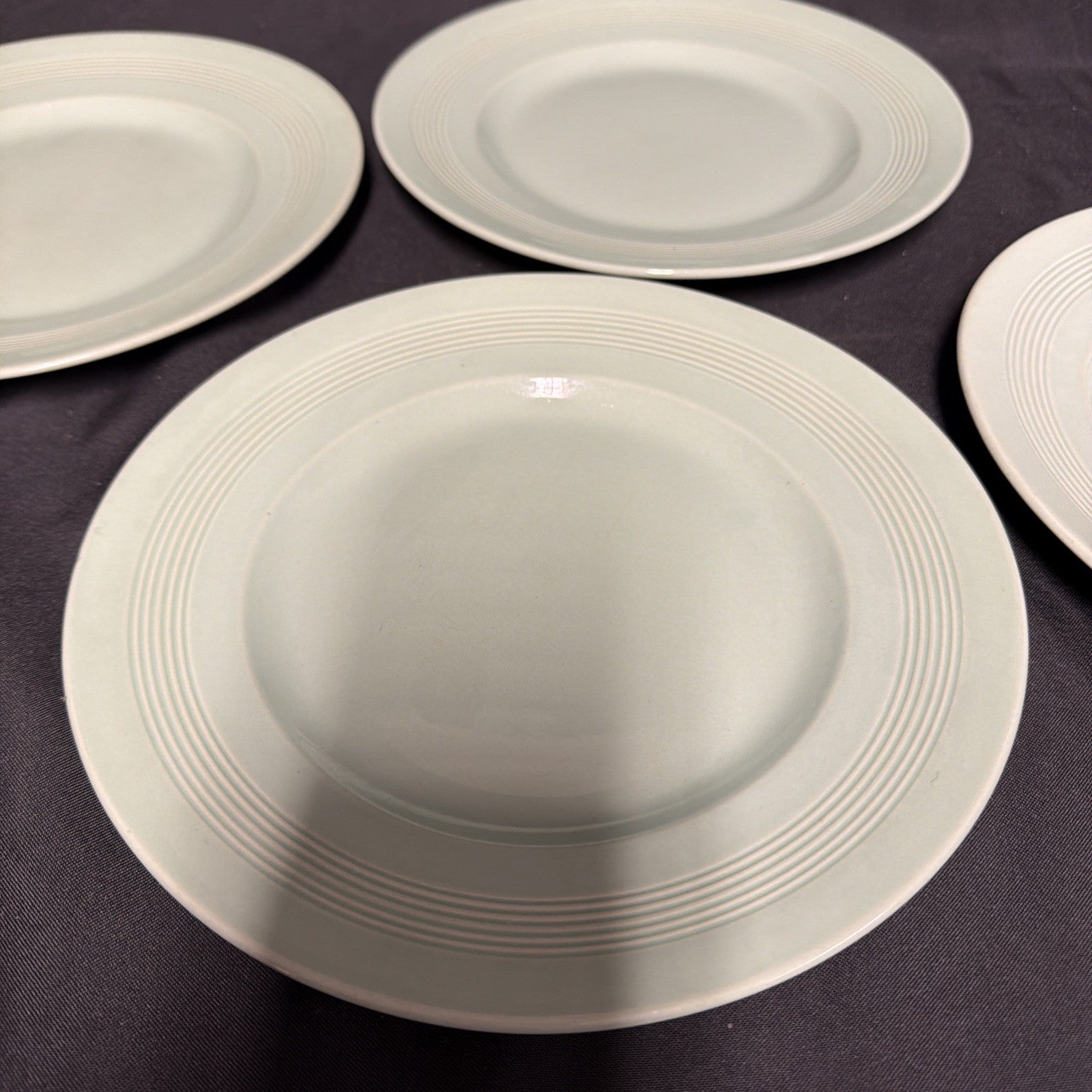 Wood's Ware Beryl Utility Green 4 x Small Dinner Plate 23cm Diameter- (1934) 