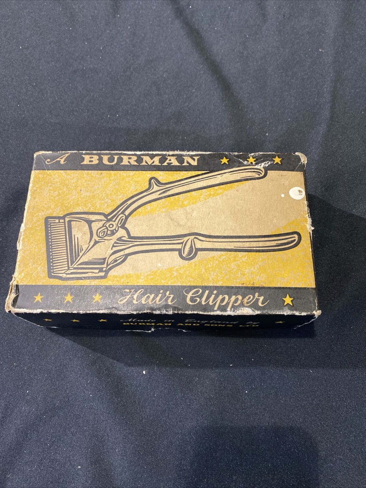 Vintage Burman Hair Clipper in original box + blade cover working order (8440)