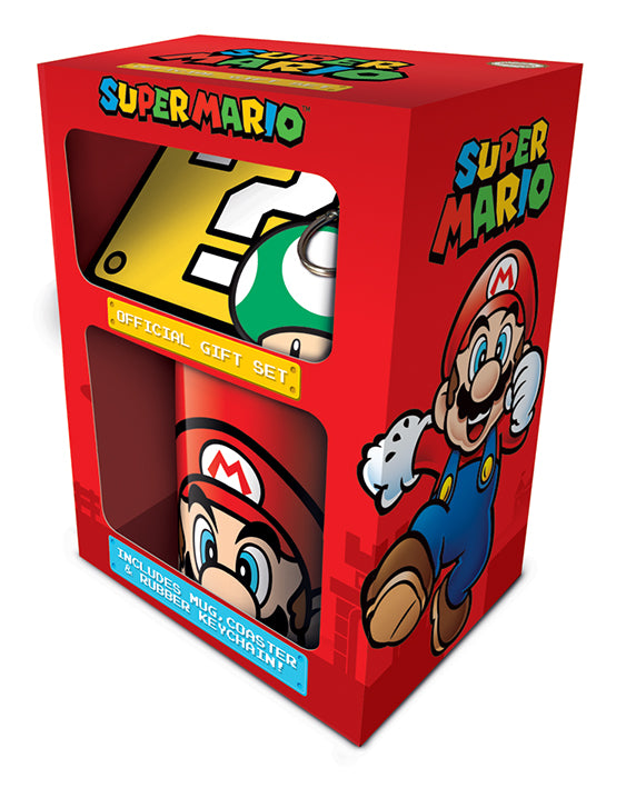 MUG COASTER KEYCHAIN Boxed Gift Set - GAMING  - Super Mario