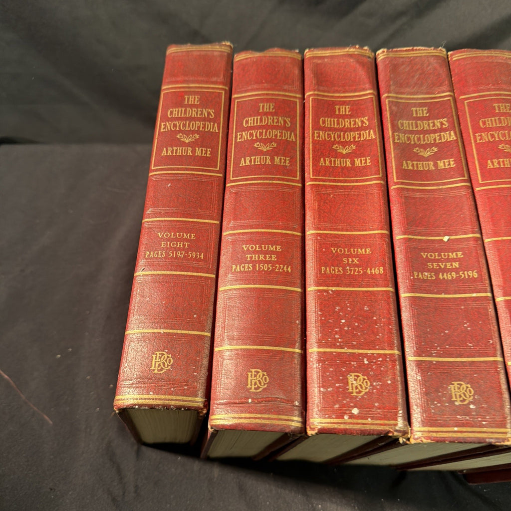 The Childrens Encyclopedia by Arthur Mee Vintage Books 1950's Vol 1-9 - (2018)