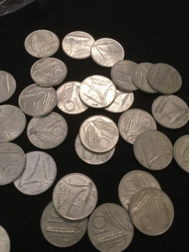 Italy Italian 10 Lire Coins x 28 - Aluminium - (2813)