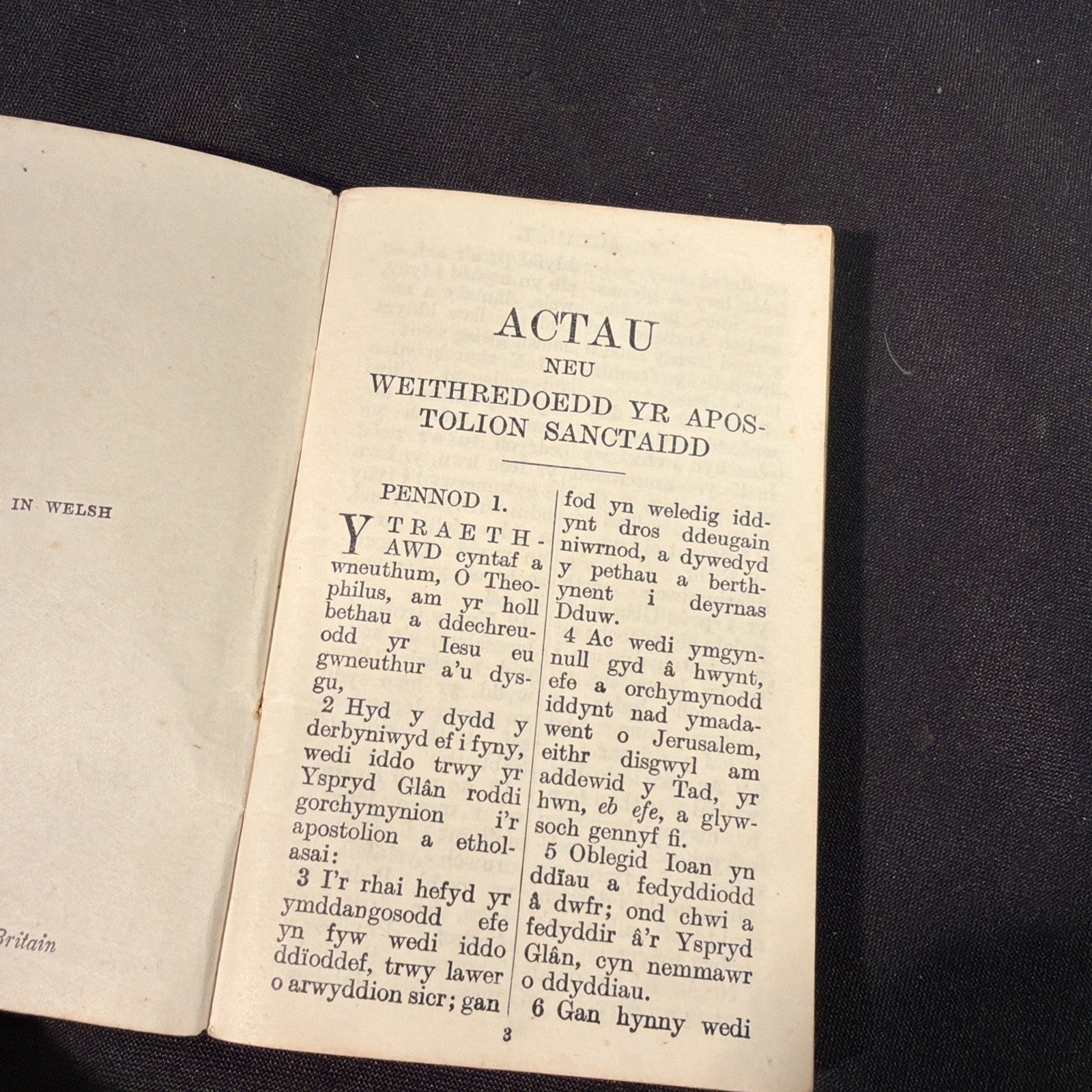 Welsh Language Small Biblical Books Dated 1899 Sant Marc and Yr Actau - (2056)