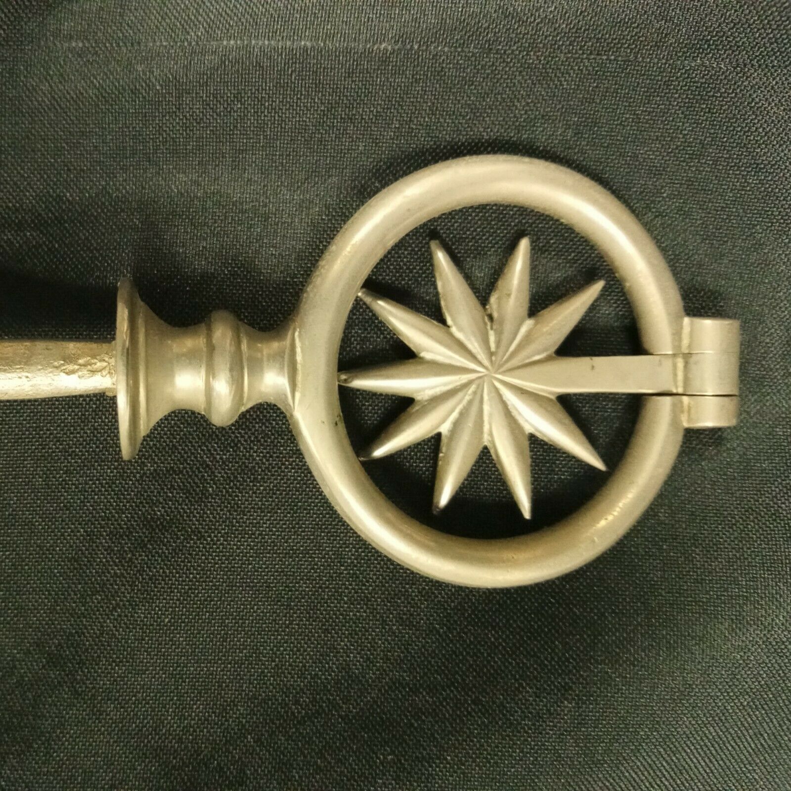 Vintage Heavy Horse Brass Metal Decoration Turret Star Swinger - (8252)