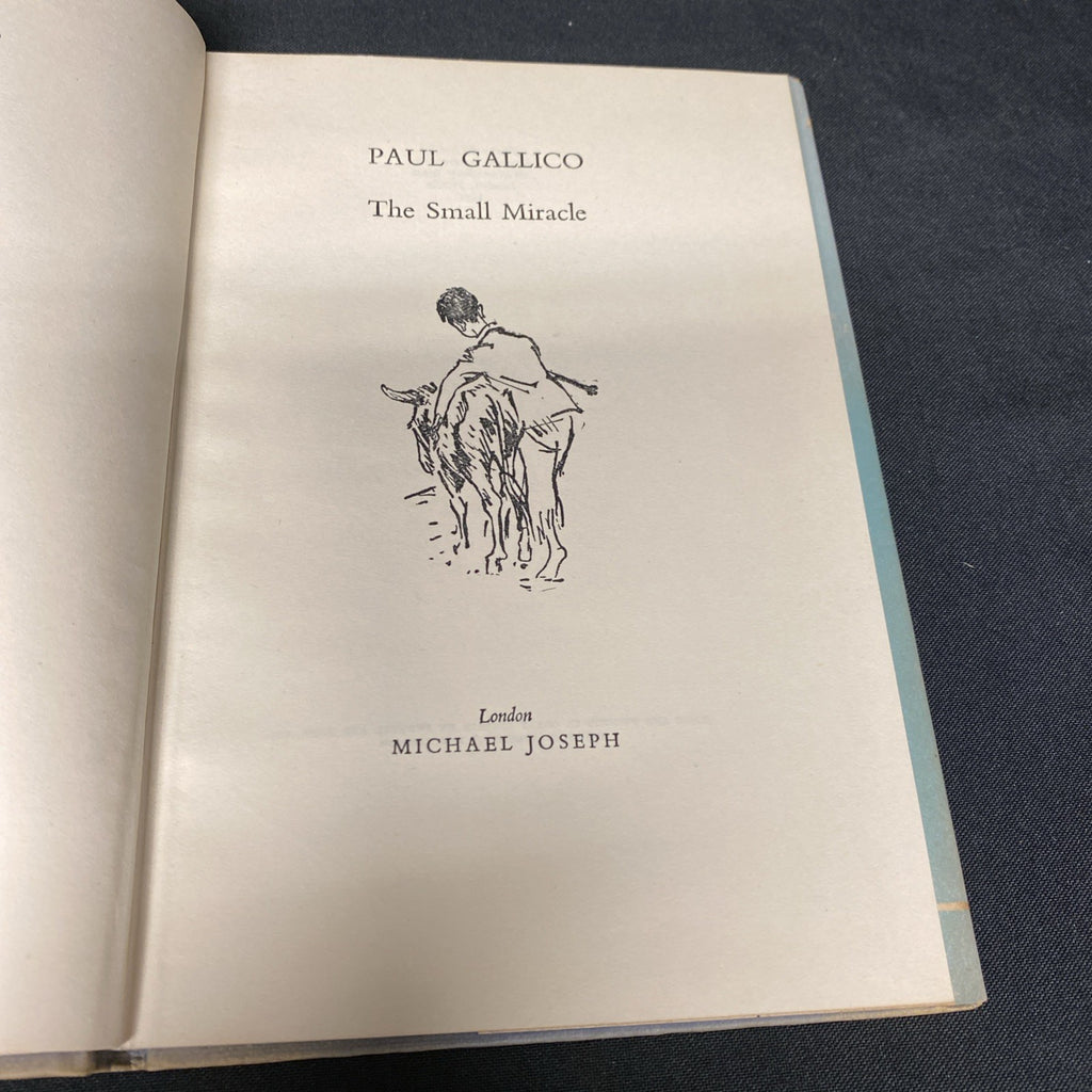 Book - The Small Miracle (Never take no for an answer) - Paul Gallico 1951 - (1648)