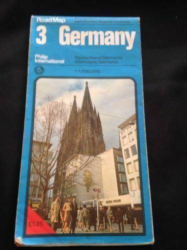 MAP - Germany Map no 3 Philip International 1:1,000 - Used 1976 colour (1226)
