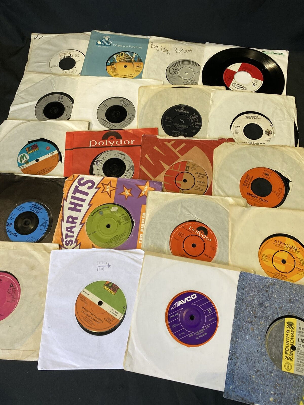 Vintage 1980's 7" Singles x20 Bay City Rollers Barry White Ultravox + More (8362