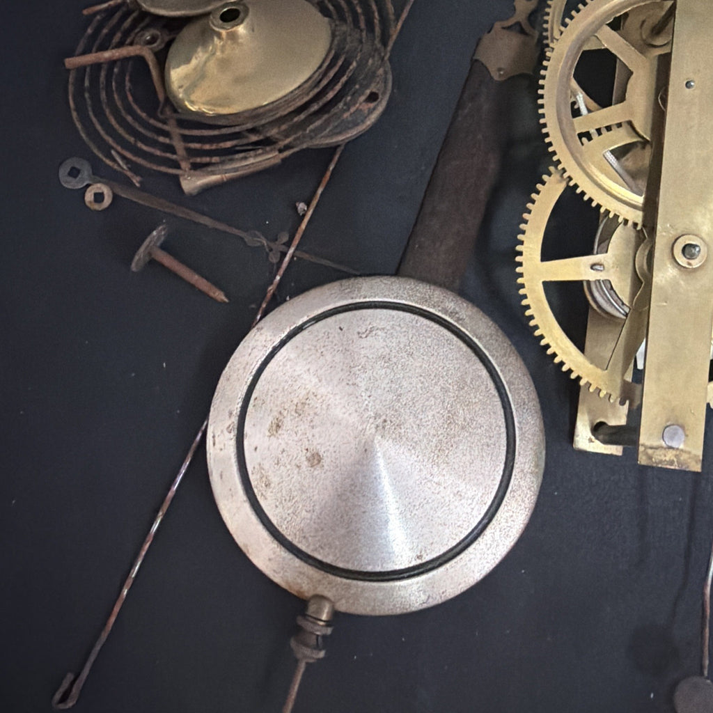 Jerome & Co "New Haven" 8 Day Clock 1850's Face, movement & weights - (1950)