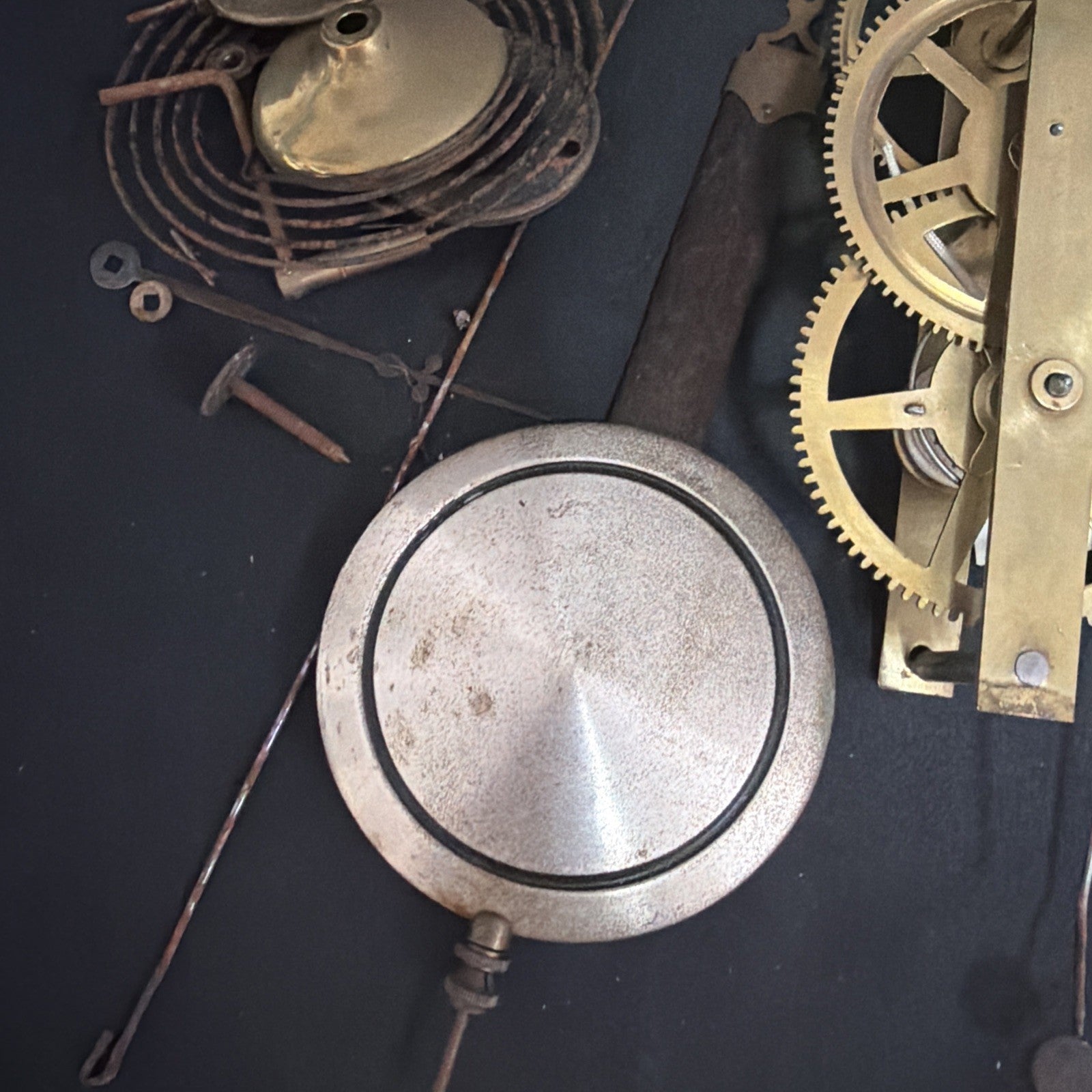 Jerome & Co "New Haven" 8 Day Clock 1850's Face, movement & weights - (1950)