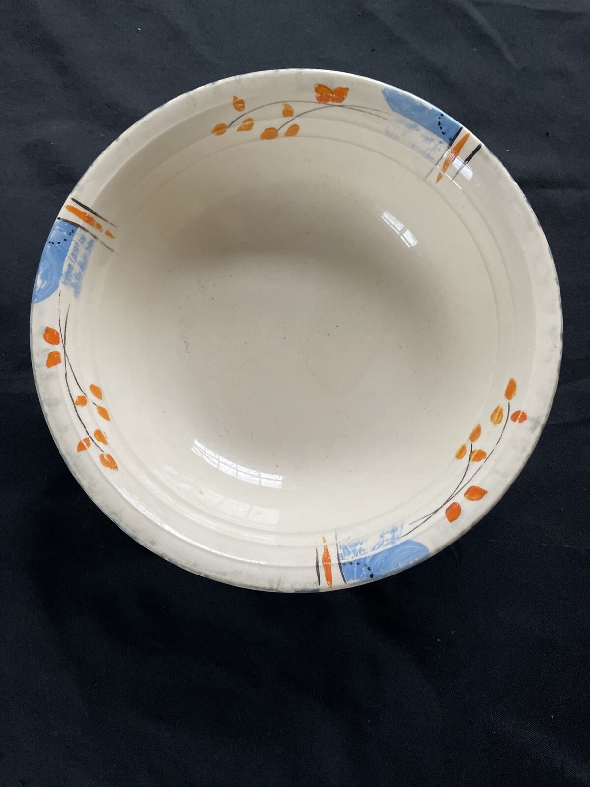 Antique Cream Bowl hand painted 220 diameter rare item - 9396