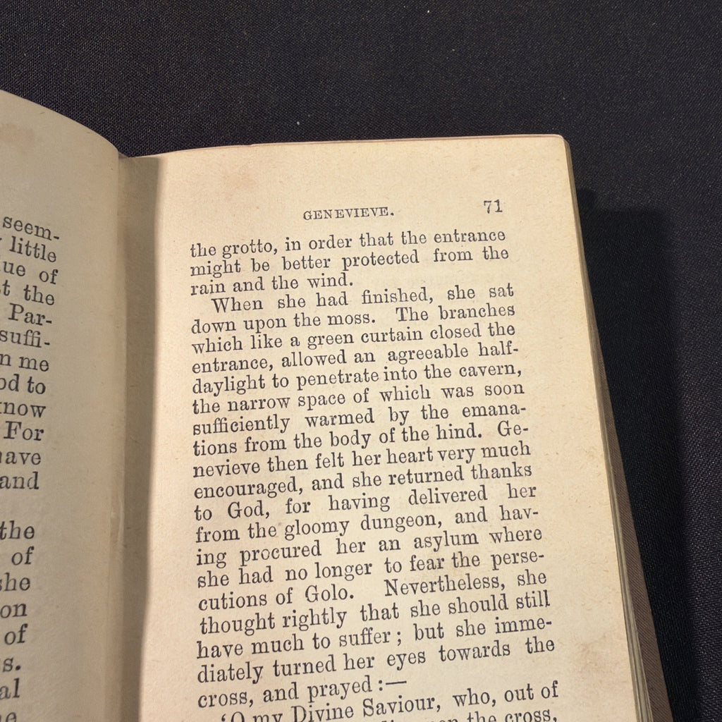 Antique Book 1800's, Genevieve, Christopher Von Schmid, Milner & Co.- (1975)