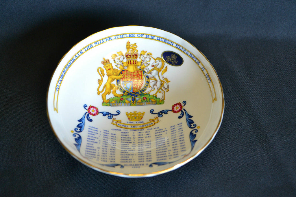Aynsley China Commemorative Kings & Queens Silver Jubilee 1977 Footed Bowl (1560