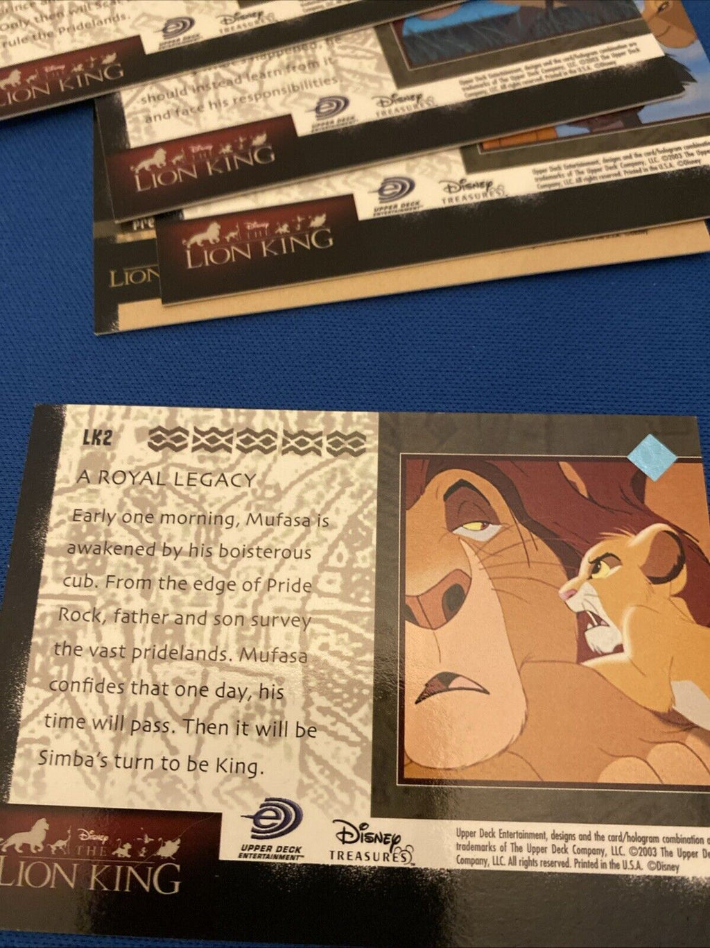 Upper Deck 2003 Disney Treasures Lion King x5 out of 10 Trading Cards (5767