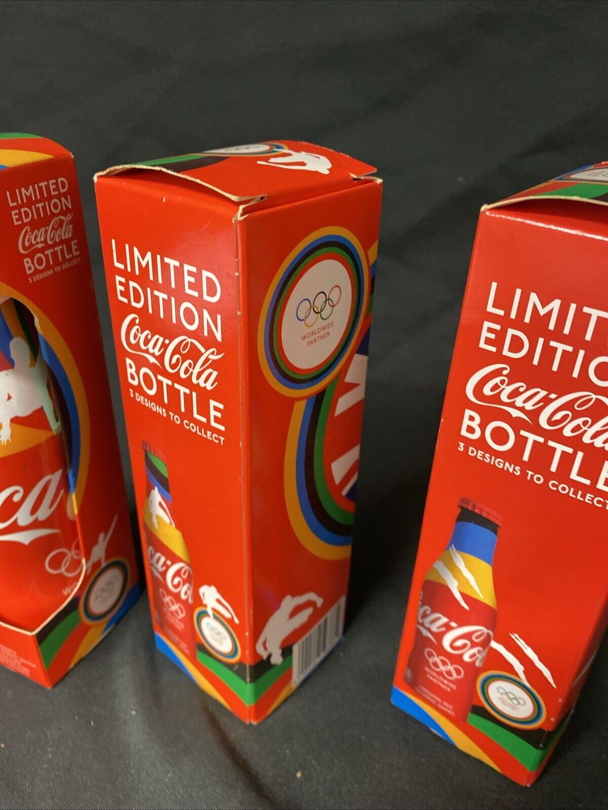 Coca Cola Limited Edition Olympics London 2012 Set of 3 Alloy Bottles - (5521)