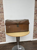 Medium Antique Steel Trunk Great for prop or display - (8051)