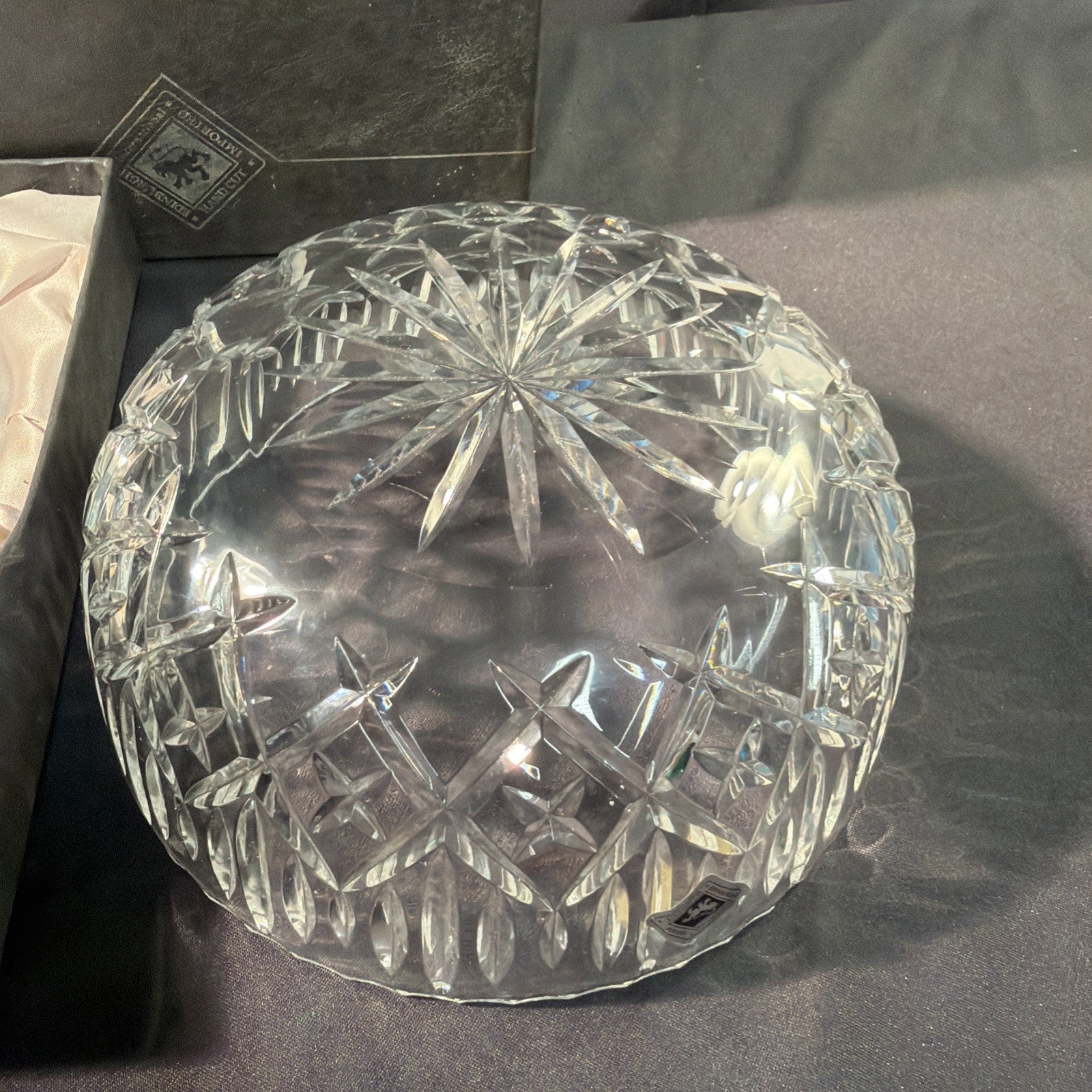 Edinburgh International Imported Hand Cut Crystal large Bowl 21cm D. -  (2092)