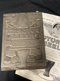 Metal Printers Plate April 26th 1923 Royal Wedding Futurist Heels - (1684)