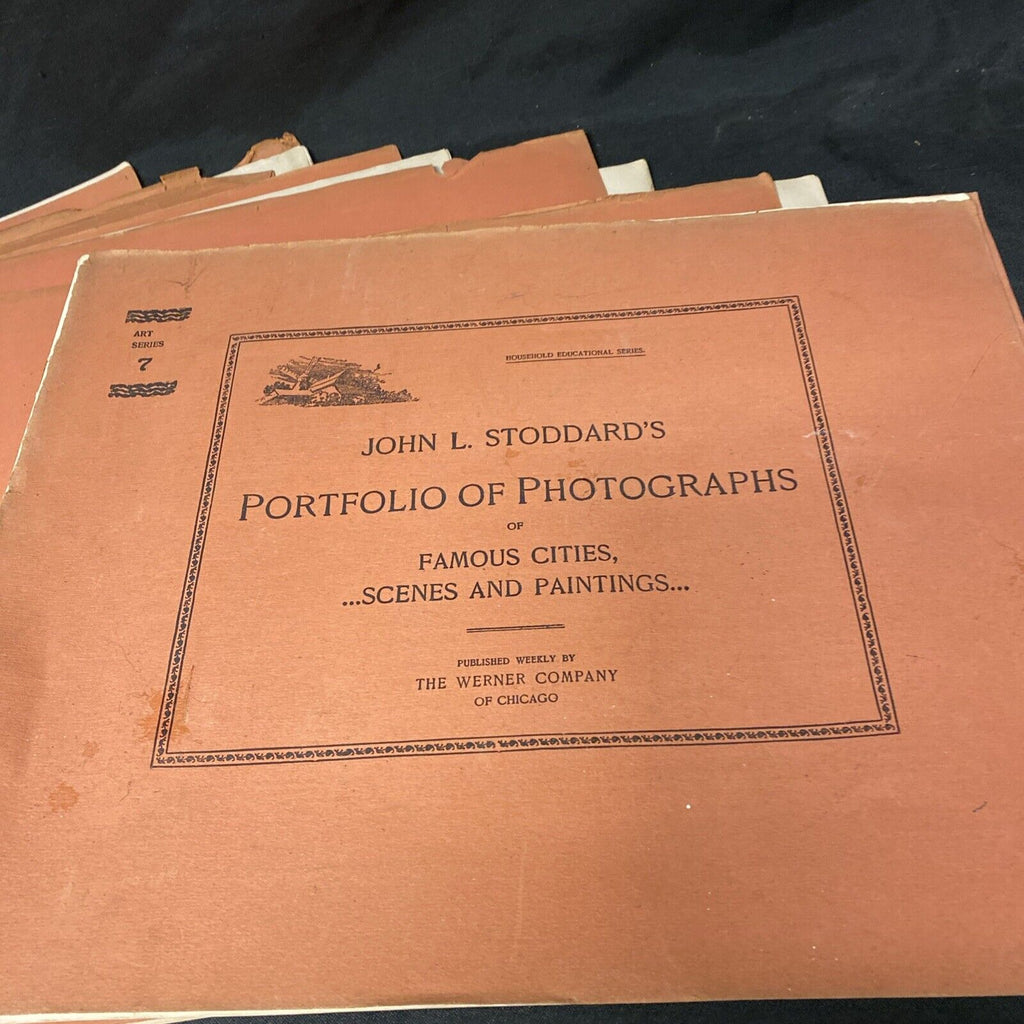 John L. Stoddards Portfolio Of Photographs Werner Chicargo 1893 x6 books (5346)