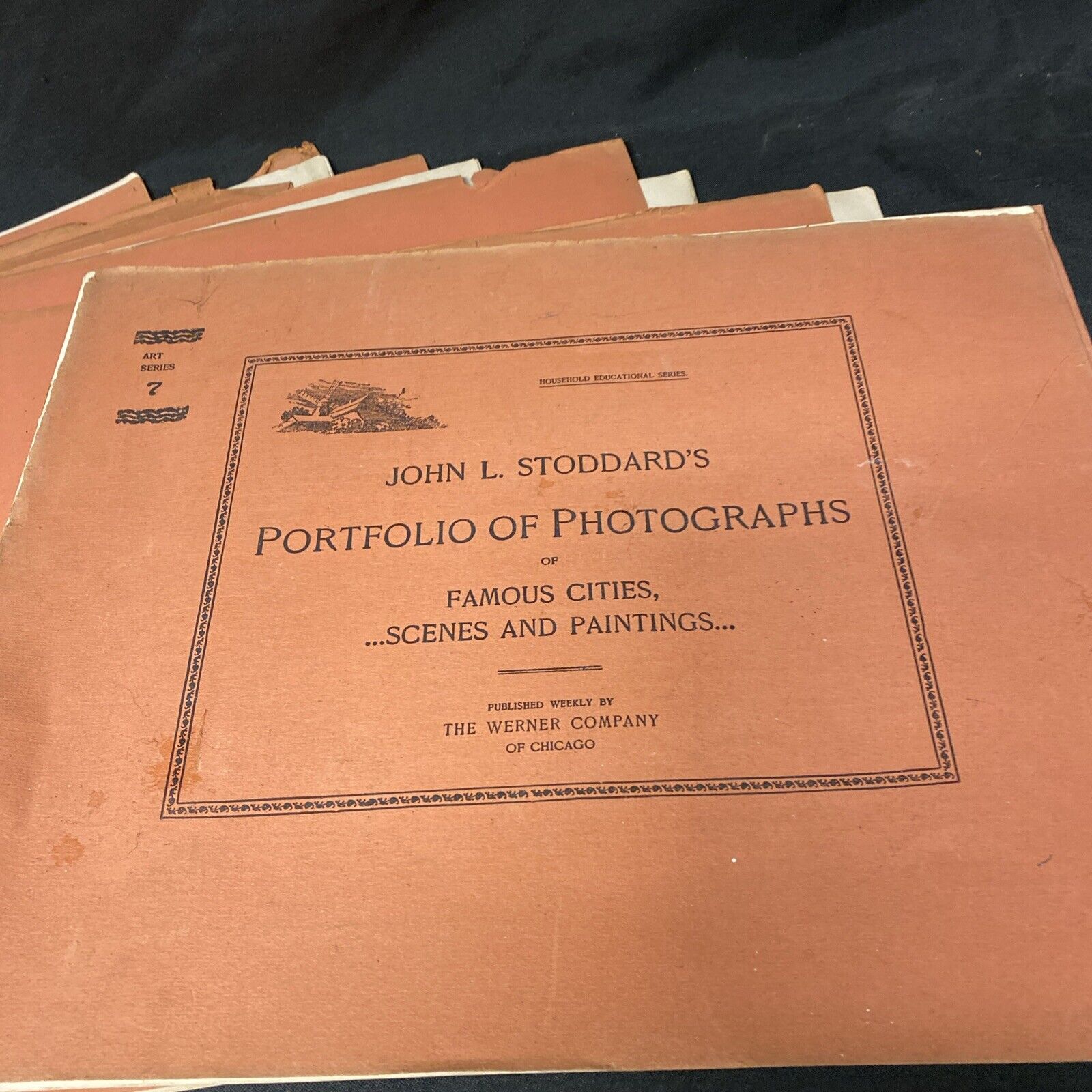 John L. Stoddards Portfolio Of Photographs Werner Chicargo 1893 x6 books (5346)