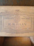 Vintage New York America Chocolates empty Wooden Box R. M. HAAN  - (9694)