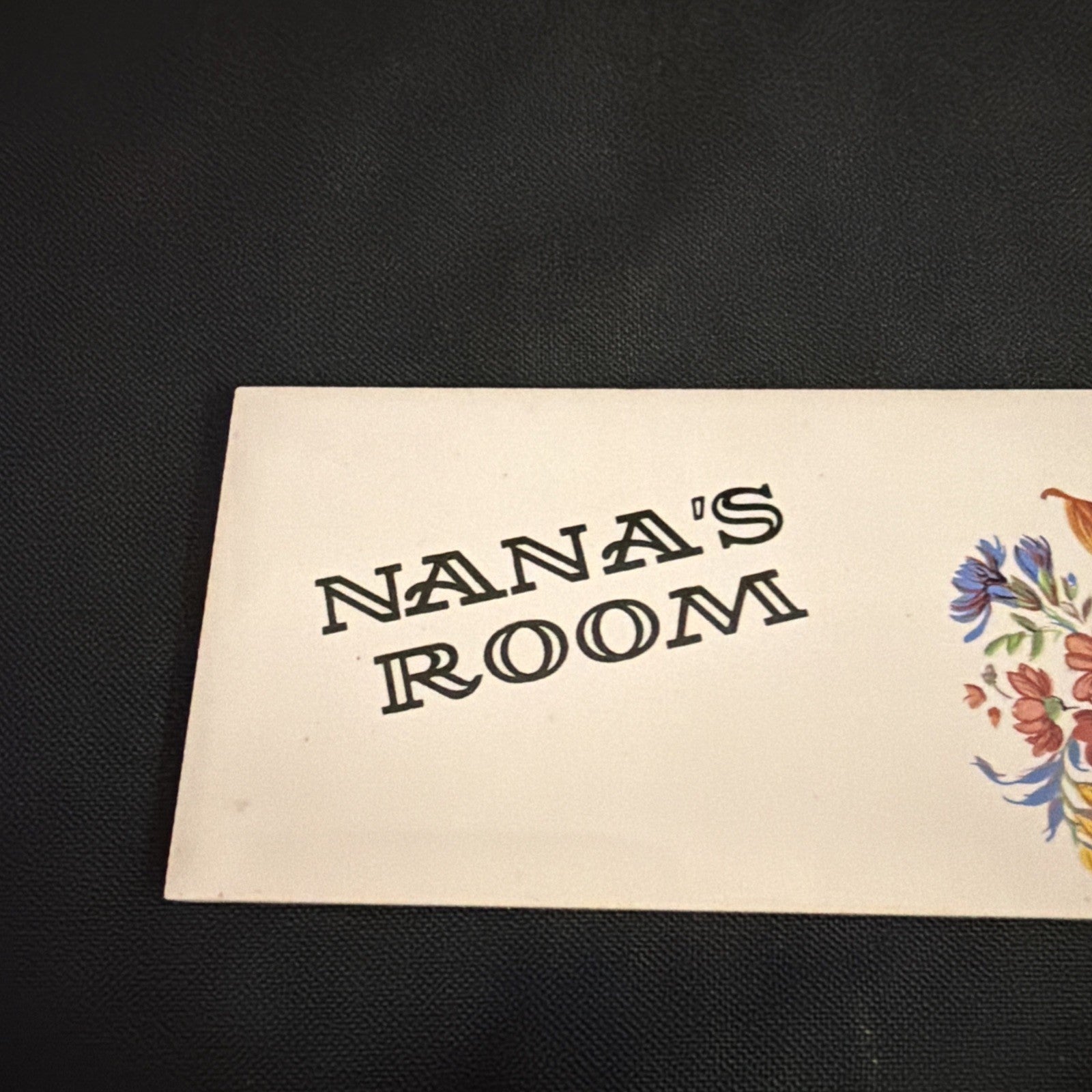 Vintage H & R Johnson ltd, Tile Name Plaque / Plate "Nanas Room" - (2363)