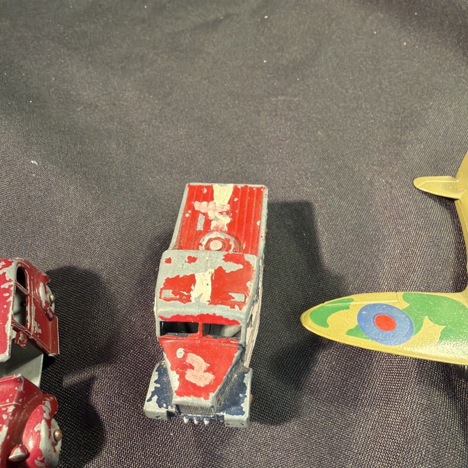 Matchbox Lesney Vintage Die Cast Toy lot x 4 Spitfire Scammell Austin Case Tractor - (2047)