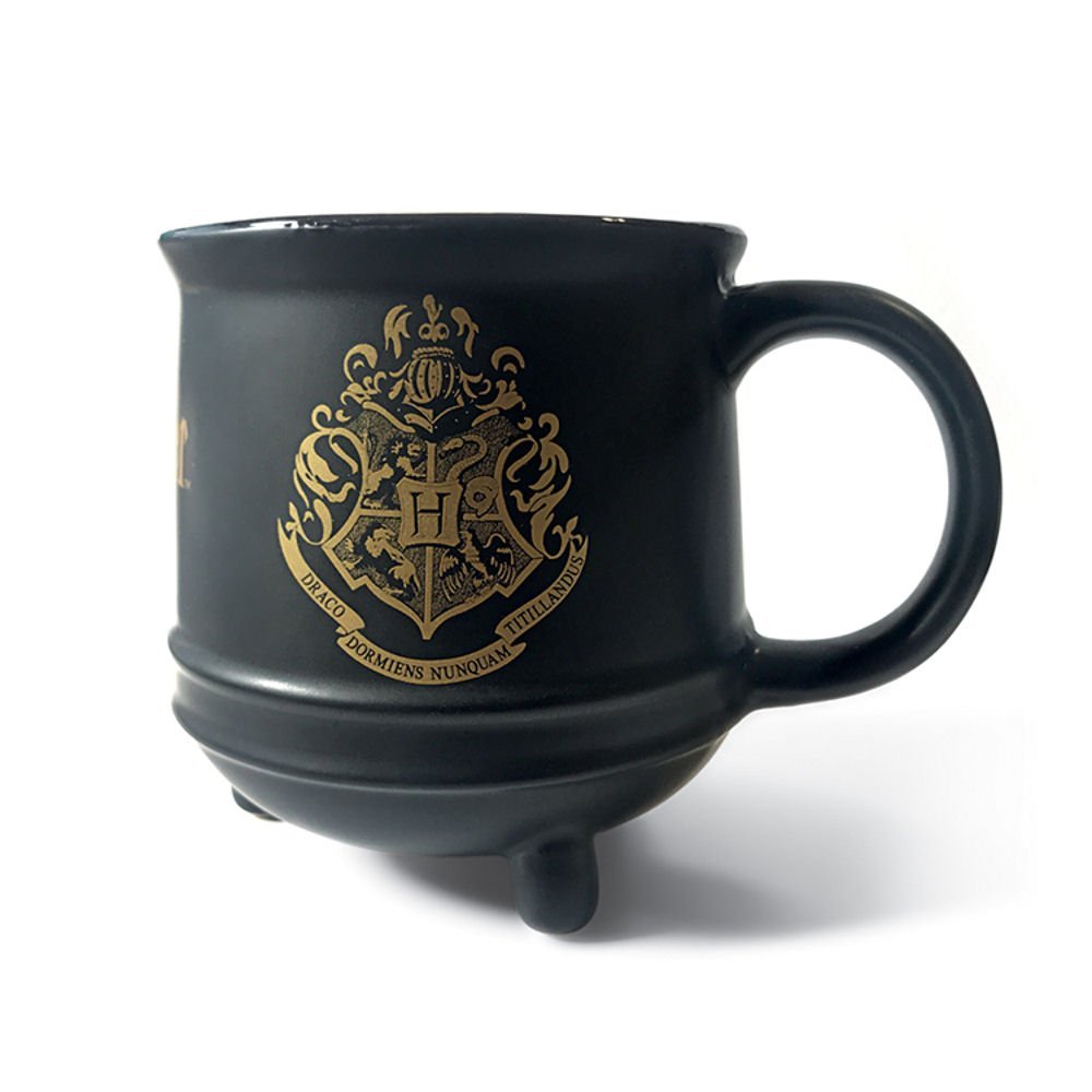 MUG Boxed Ceramic 3D Shaped - MOVIE - Harry Potter (Hogwarts Crest) Cauldron
