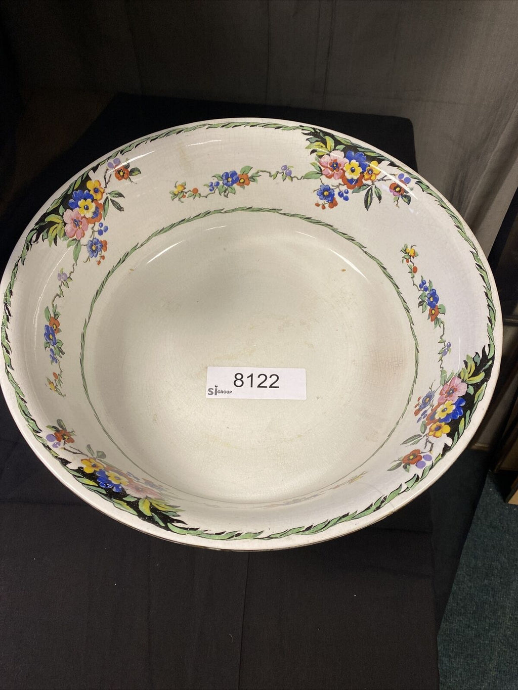 Swinnertons 1930's Very Large pottery bowl Pink 41cm Very Rare Bowl - (8122)