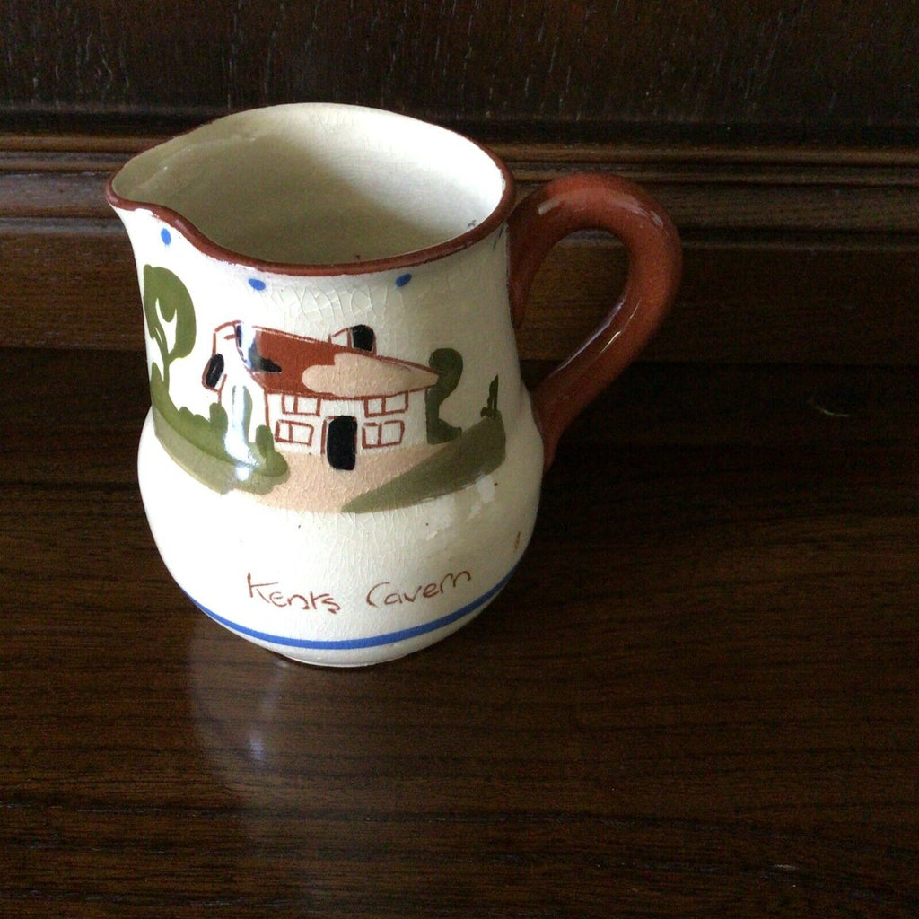 St Mary Church Pottery Torquey - Kents Cavern "Take a little milk" Jug - (9773)