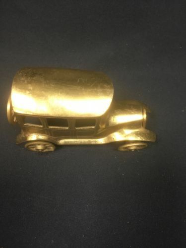 Vintage heavy cast brass Vintage car toy - heavy brass - (6653)