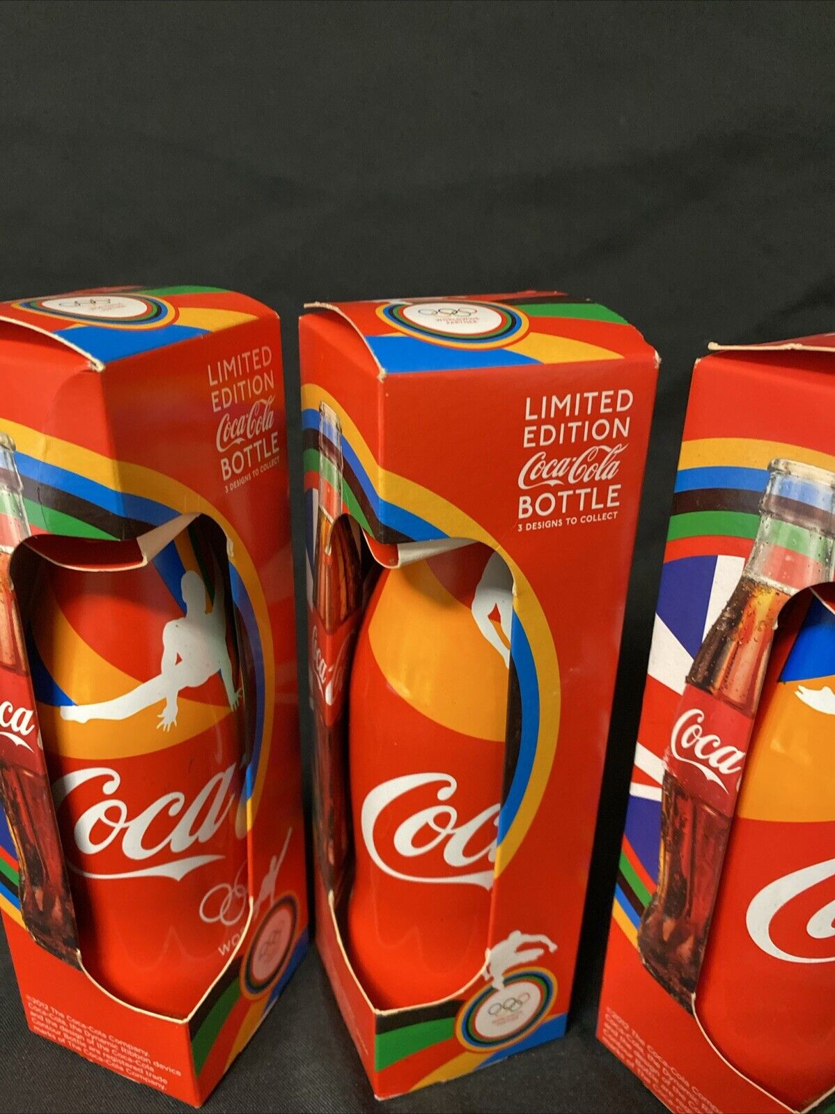 Coca Cola Limited Edition Olympics London 2012 Set of 3 Alloy Bottles - (5521)