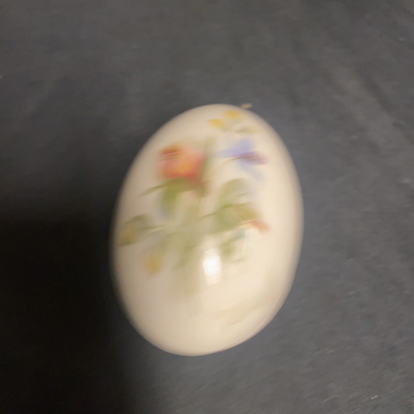 Trinket Box EGG -  Bone China Floral Design - (9319)