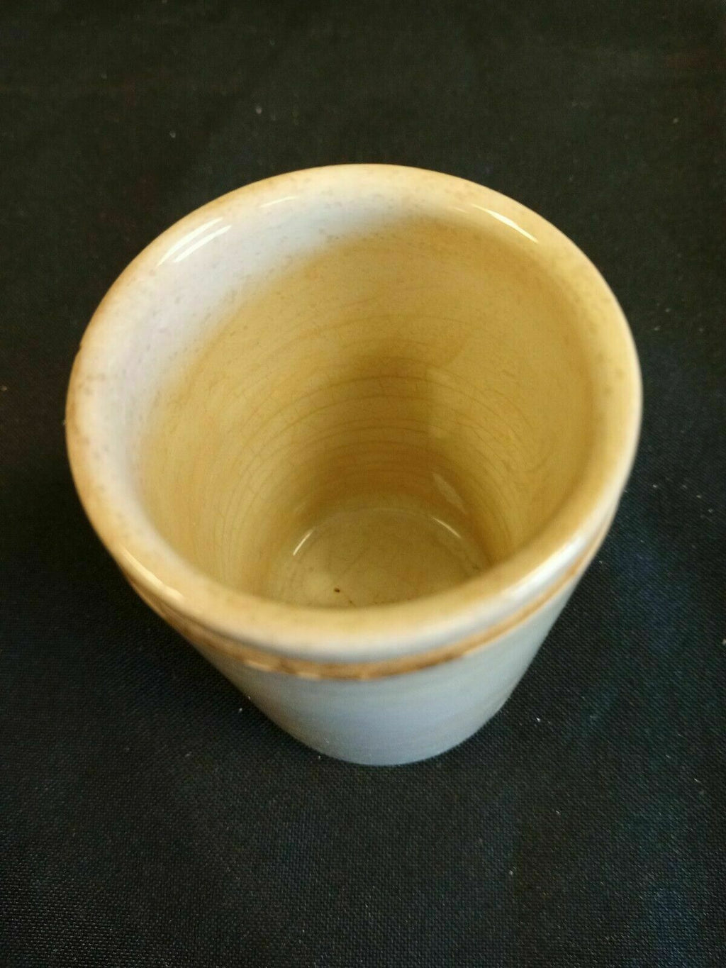 French Enamelled Medicine pot 10cm tall no stopper Apocathery collectors -(7941)