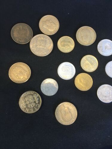 Spain Spanish PTAS Pesetas Coins Franco Carlos x  15- 1950's to 1980's (2838)