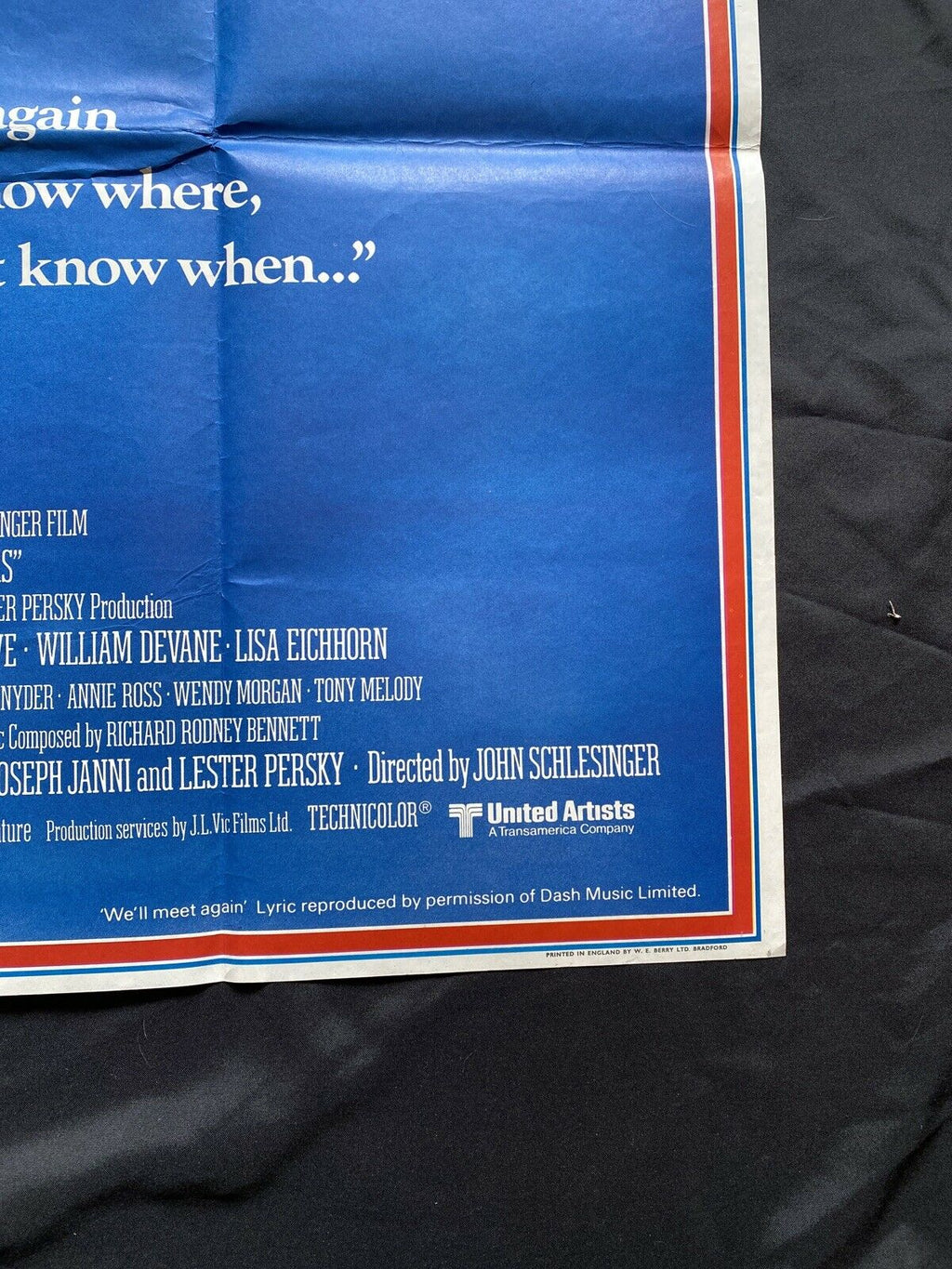 ORIGINAL UK QUAD POSTER - Yanks - 1979 - 30" x 40" - (6581)